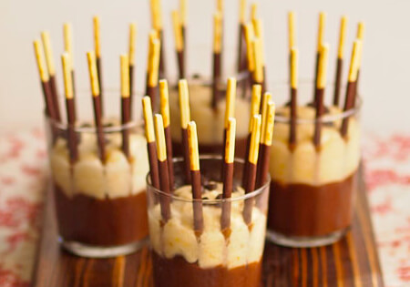 Pocky Chocolate Cream and Banana Mousse